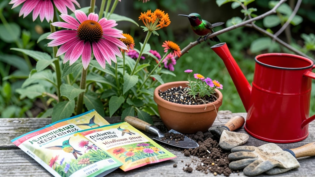 Hummingbird Seed Mix: Pollinator Haven in a Lightweight Blend