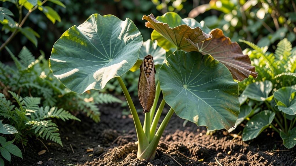 Elephant Ear Seed Pods: Harvesting Viable Seeds Before Over-Ripening Prevents Shriveling