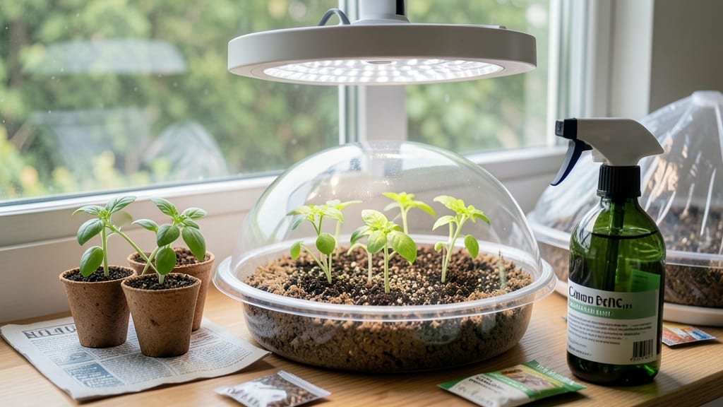 Seed Starting Kit With Light: Grow Seedlings Stronger With Built-In Grow Lights
