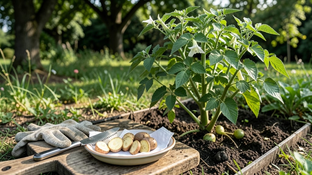 Cutting Seed Potatoes: Chubby Sprouts Ready in 4 Weeks