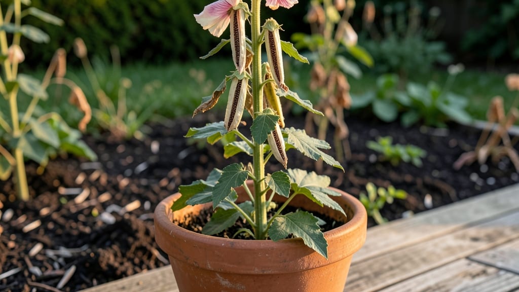 Hollyhocks Seed Pods: Drying, Harvesting, and Cold Stratification Timeline